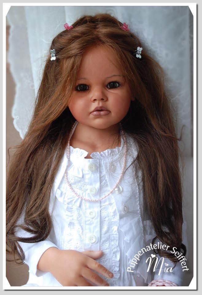 Reborn Toddler Angelica, 1,03 m, mit langem dunklem Haar