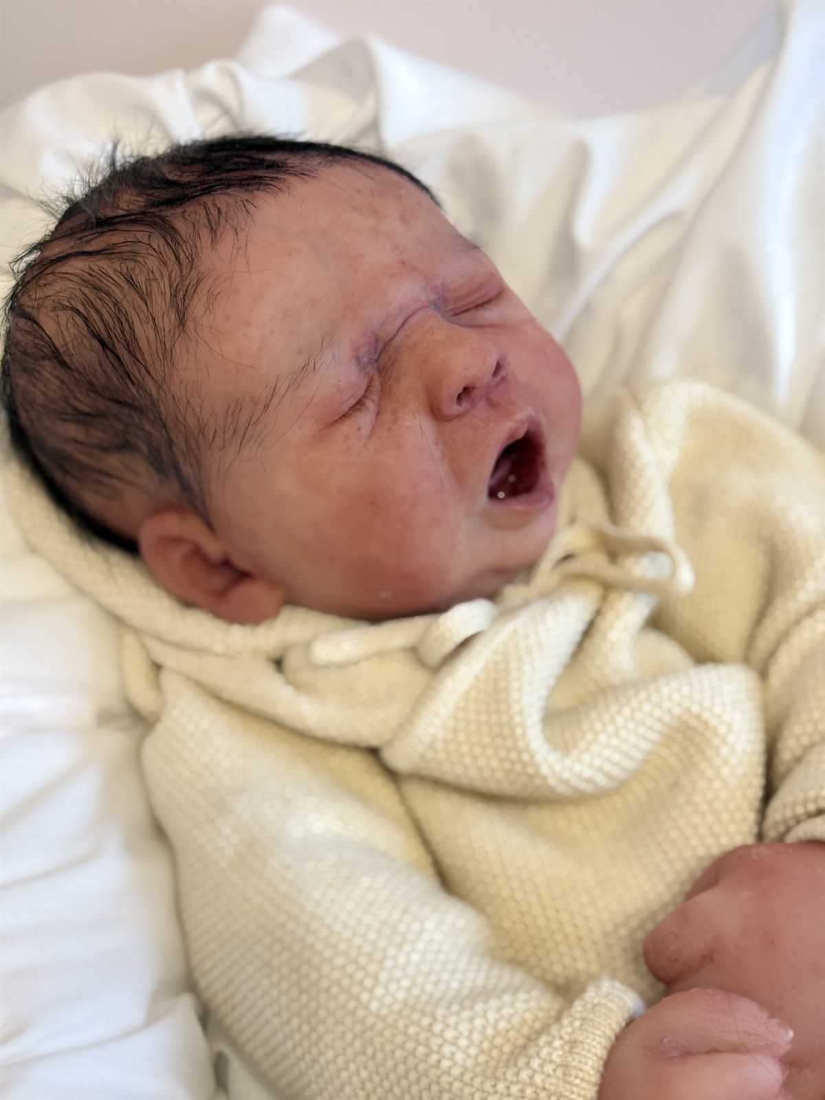 Teilsilikon-Baby Gähnerle, 50 cm, schlafend mit Schnuller